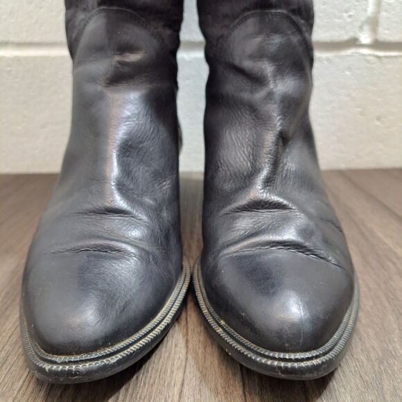 Bandolino Cowboy Boots Women's Black Leather Western Boots Size 8.5 - Picture 4 of 11